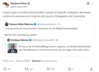 Gustavo Petro y su petición al Centro Democrático