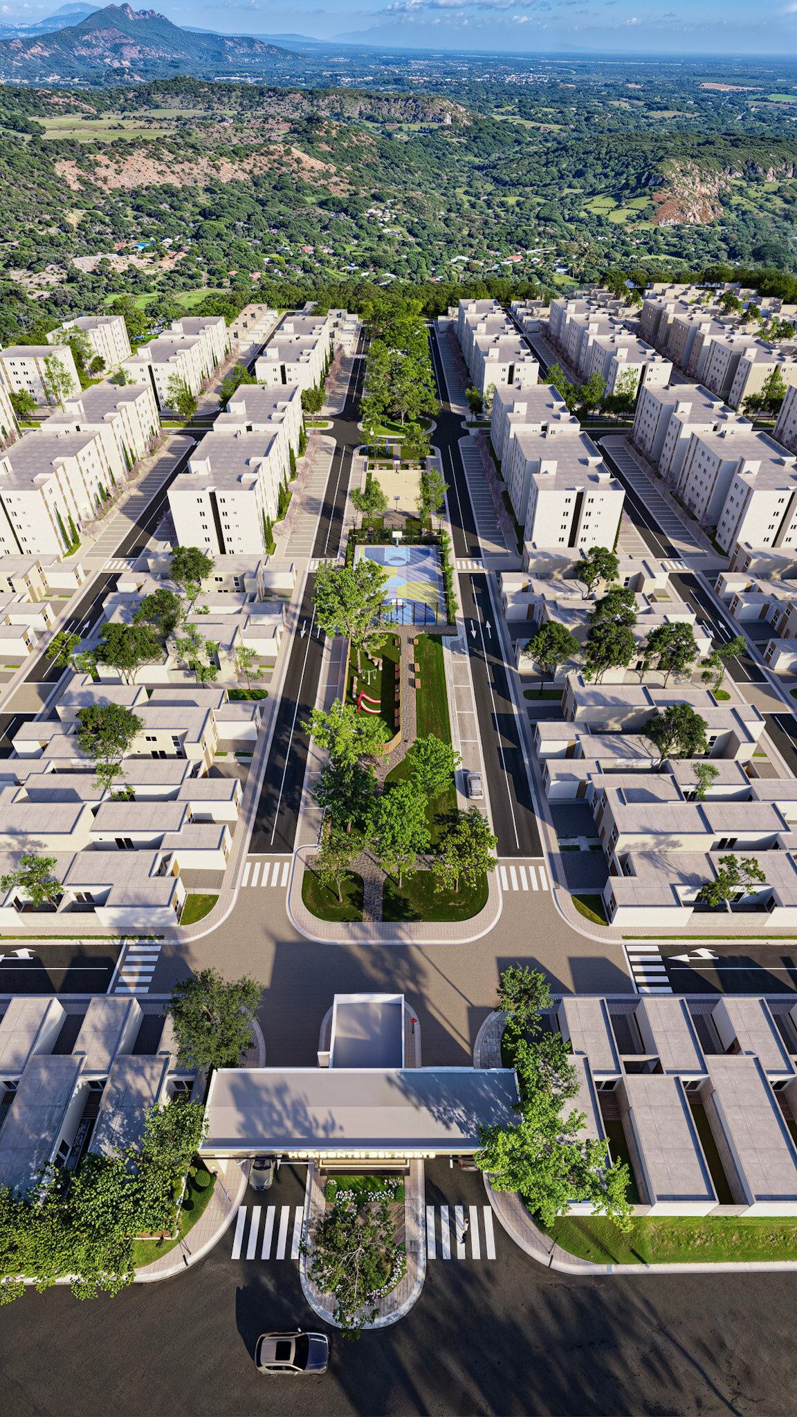 Representantes de Punto y Amena Comalapa celebran la colocación de la primera piedra del proyecto habitacional en San Juan Talpa, La Paz Oeste, marcando el inicio de una nueva fase de desarrollo. (Secretaría de Prensa de la Presidencia de El Salvador)