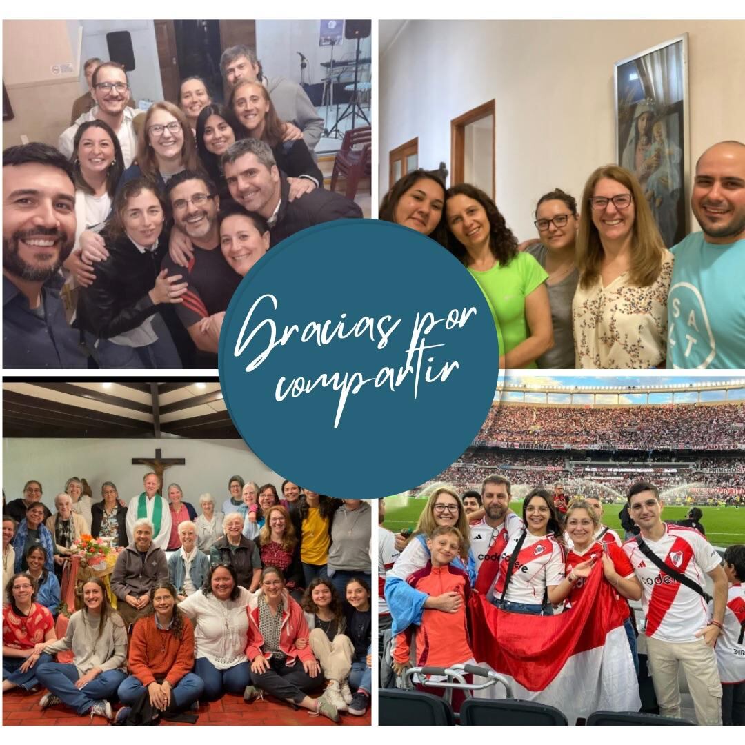 Otro collage de Nora: con médicos, con amigos, en su congregación. Y abajo, a la derecha, con su sobrinito en un campeonato de fútbol