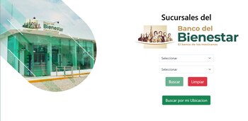 Así debe verse la página oficial para ubicar la sucursal más cercana. (Captura de pantalla)