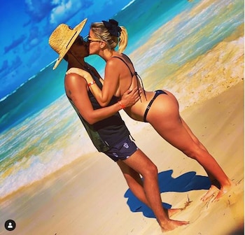 Virginia Gallardo y su marido,