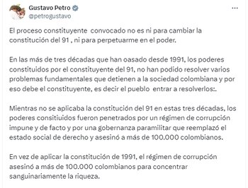 Petro dijo que no buscaba