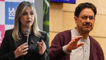 Vicky Dávila e Iván Cepeda - crédito Catalina Olaya/Colprensa