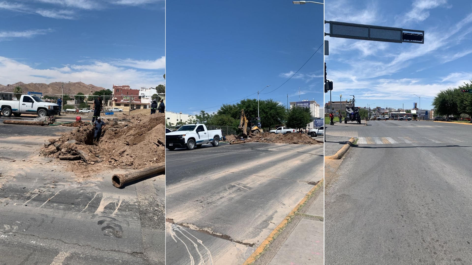 Bloqueos en Chihuahua impiden el paso de manifestantes. (Foto: @A_MontielR)