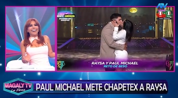 Magaly Medina analiza el beso de Paul Michael y Raiza Ortiz y cuestiona sus explicaciones: “¿Quién se les va a creer?”. Captura: Magaly TV La Firme.