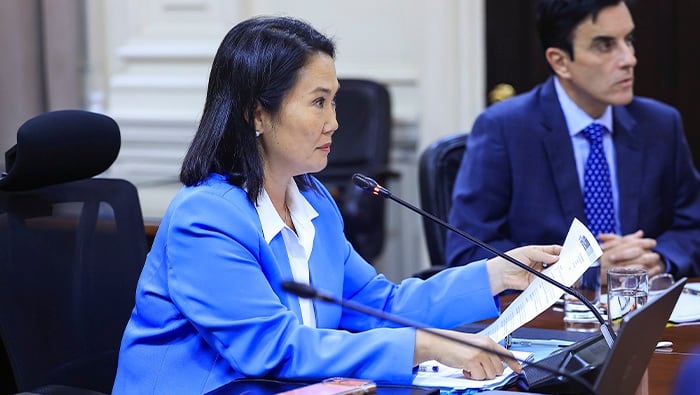 Keiko Fujimori encabeza una sesión del Consejo de Ministros en el Palacio de Gobierno de Perú. (Presidencia Perú)