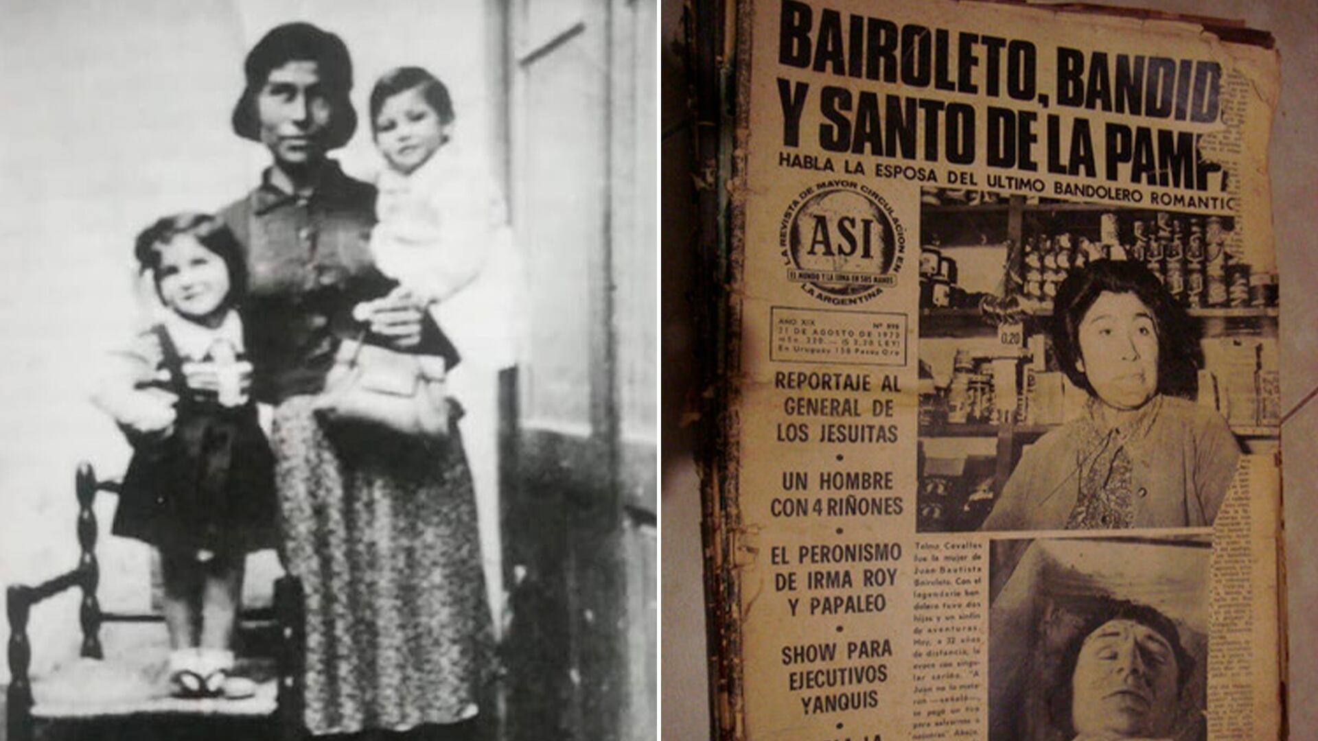 Su esposa, Telma Ceballos, y sus dos hijas pequeñas. Cuando se enteró de que iba a ser padre, se alejó de las actividades delictivas