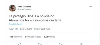 Twitter atentado a Cristina Kirchner - Juan Grabois