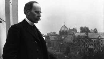 Romain Rolland en el balcón