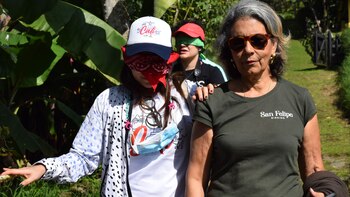 Clara Cabargas durante acompañamiento en