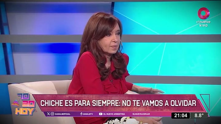 La expresidenta Cristina Fernández entrevistada por Chiche Gelblung en Crónica TV
