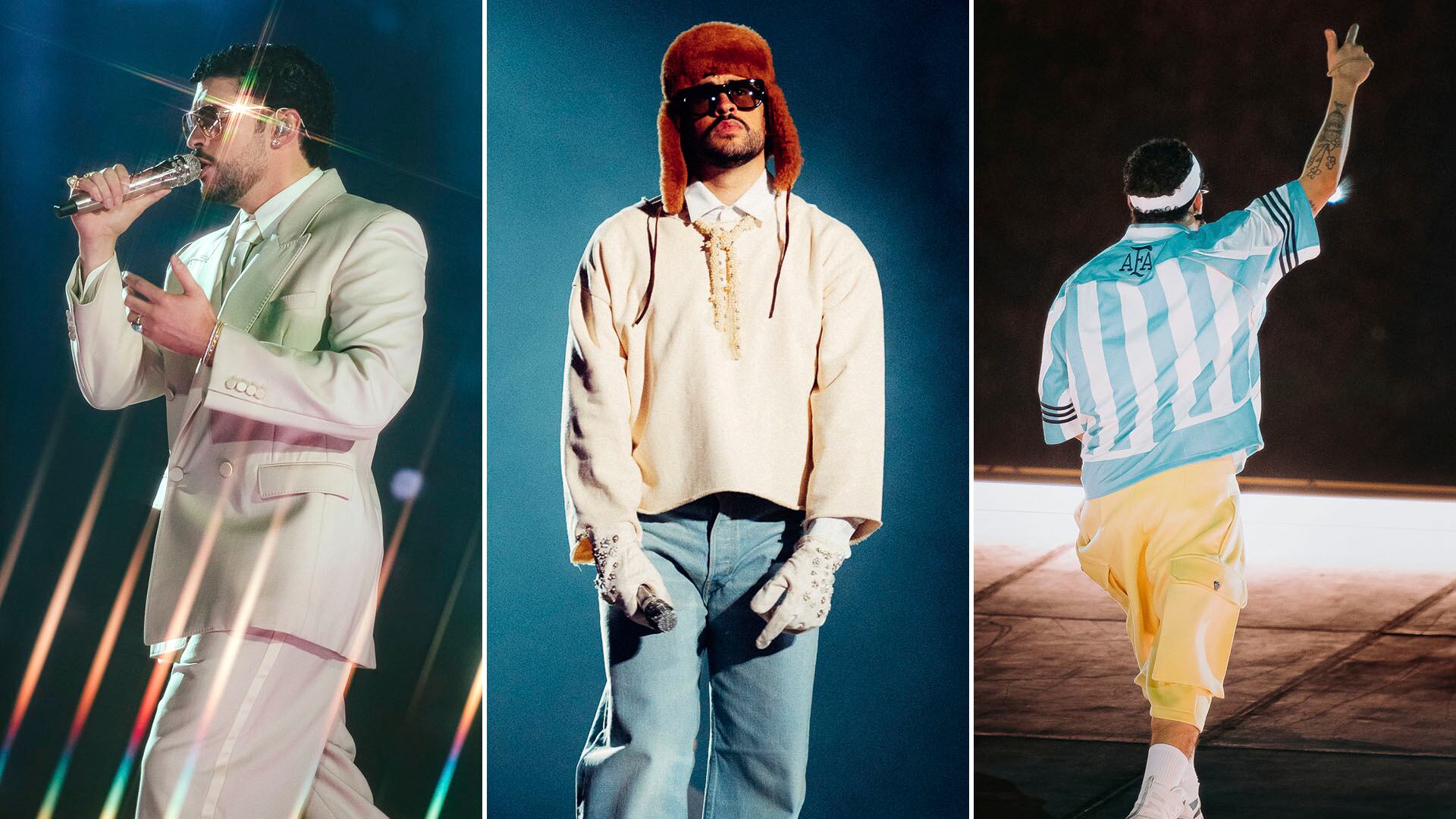 Un conejo fashionista suelto en Buenos Aires: así Bad Bunny transformó el escenario del Monumental en una pasarela