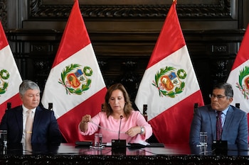 La presidenta de Perú, Dina