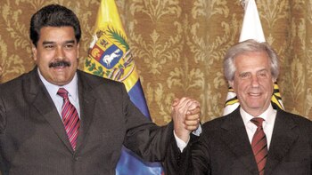 Nicolás Maduro junto a Tabaré