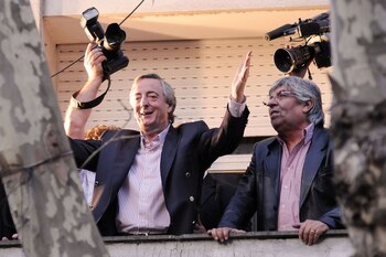 Néstor Kirchner y Hugo Moyano,