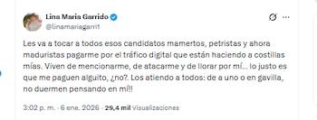 La congresista Lina María Garrido