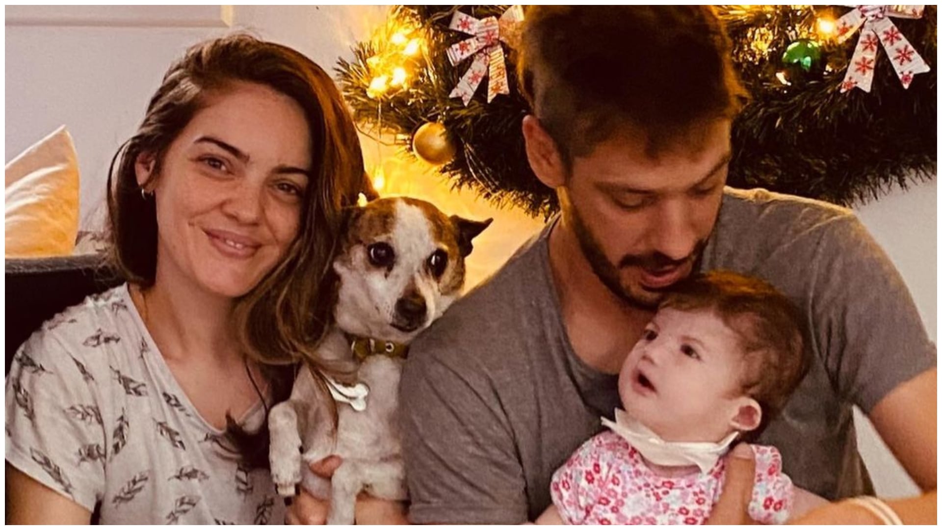 Maracena Paz y Rodrigo Pérez con su hija Abril