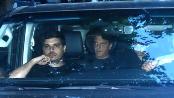 Sergio Massa llegando al búnker