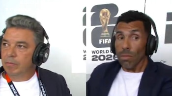 La reacción de Marcelo Gallardo y Carlos Tevez tras el empate parcial de Cabo Verde a Argentina