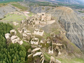 Vista aérea del pueblo de Escó en Zaragoza (ShutterStock).