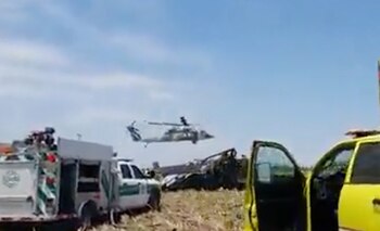 Colapsó helicóptero de la Marina