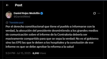 Daniel Rojas hizo varios