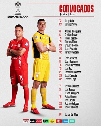 Estos son los jugadores que tendrá 'La Mechita' para el duelo decisivo de Copa Sudamericana ante Junior - crédito Jefatura de Prensa del América de Cali