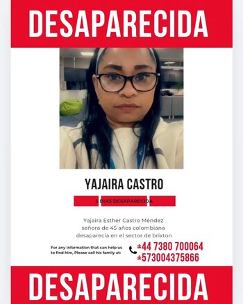 El cartel de búsqueda que