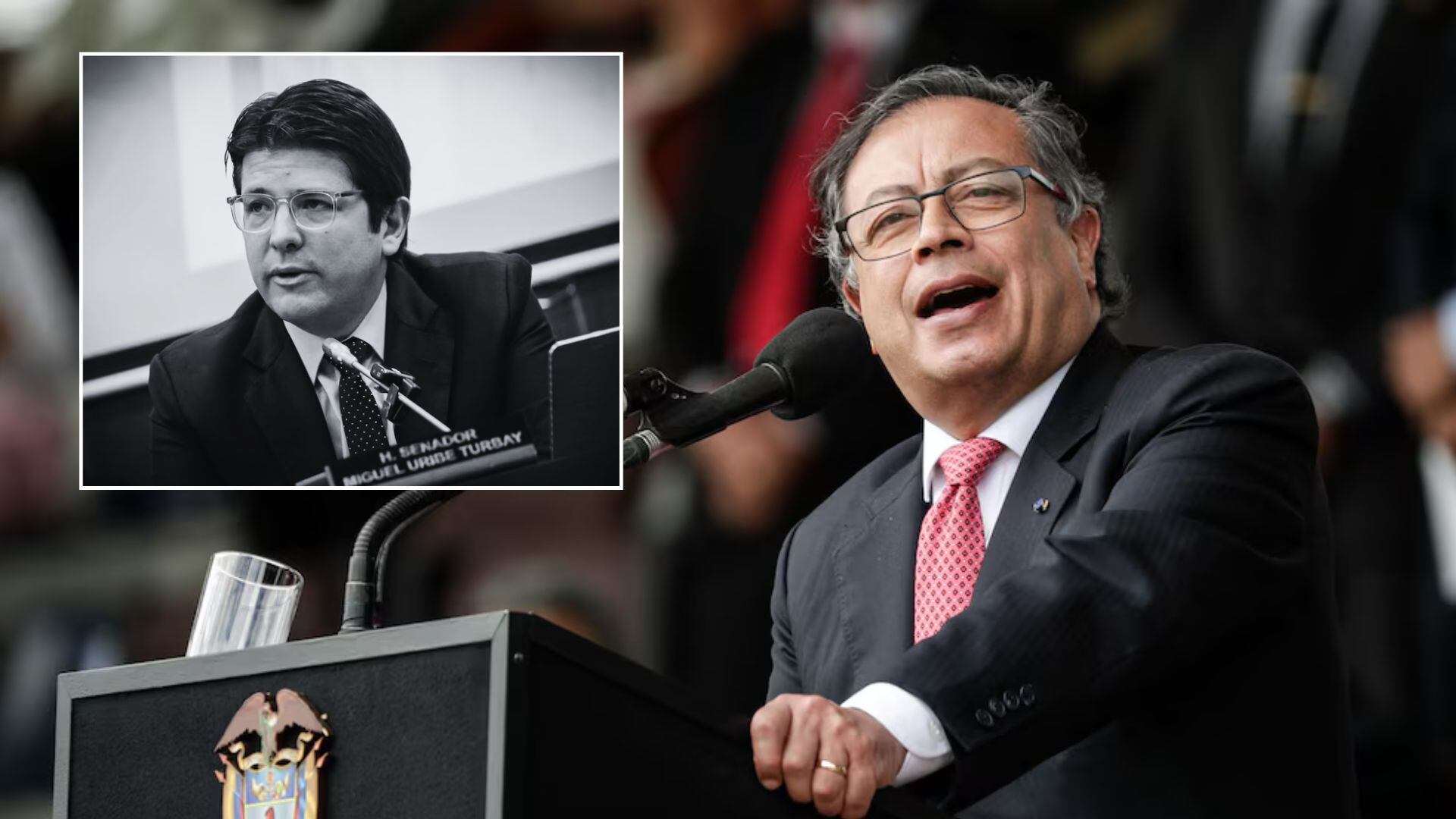 Petro sigue dando de que hablar por sus pronunciamientos sobre Miguel Uribe - crédito @SenadoGovCo/X y Iván Valencia/AP