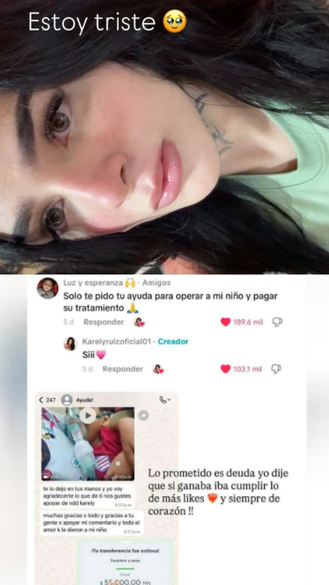 Karely Ruiz confirmó la noticias en sus redes sociales. (@karelyruiz, Instagram)