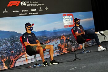 Los pilotos Sergio Pérez y