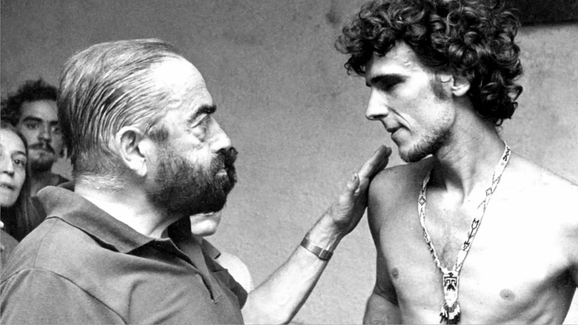 El artista Cuchi Leguizamón y Luis Albert Spinetta