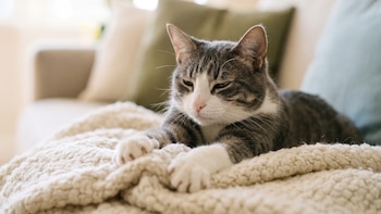 Los veterinarios lo confirman: los gatos no amasan mantas por comodidad, sino porque repiten un hábito de cuando eran chicos