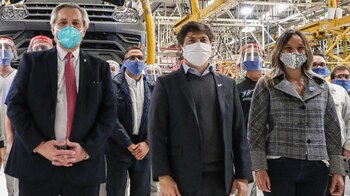 El presidente Alberto Fernández, ayer,