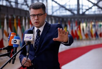 El ministro de Exteriores estonio,