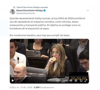 Eduard Sarmiento Hidalgo, del Pacto Histórico, que criticó la actitud de Cathy Juvinao, resaltando que no se trata de una cuestión moral, sino del cumplimiento de las leyes - crédito @eduardsarmiento/X