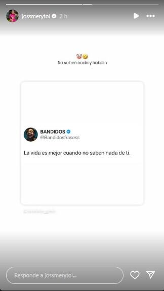 Jossmery Toledo lanza contundente mensaje luego de ser captada con futbolista Kluiverth Aguilar