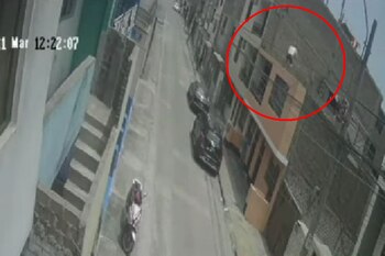 La caída pudo ser registrada