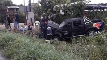 Así quedó la camioneta luego