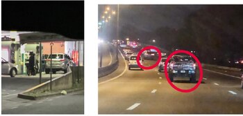 El convoy de camionetas de