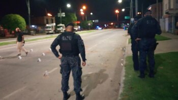 Policías en la escena del