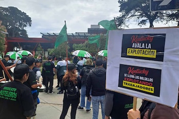 Protesta en un local nuevo
