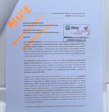 Acuse presentado por Movimiento Ciudadano.