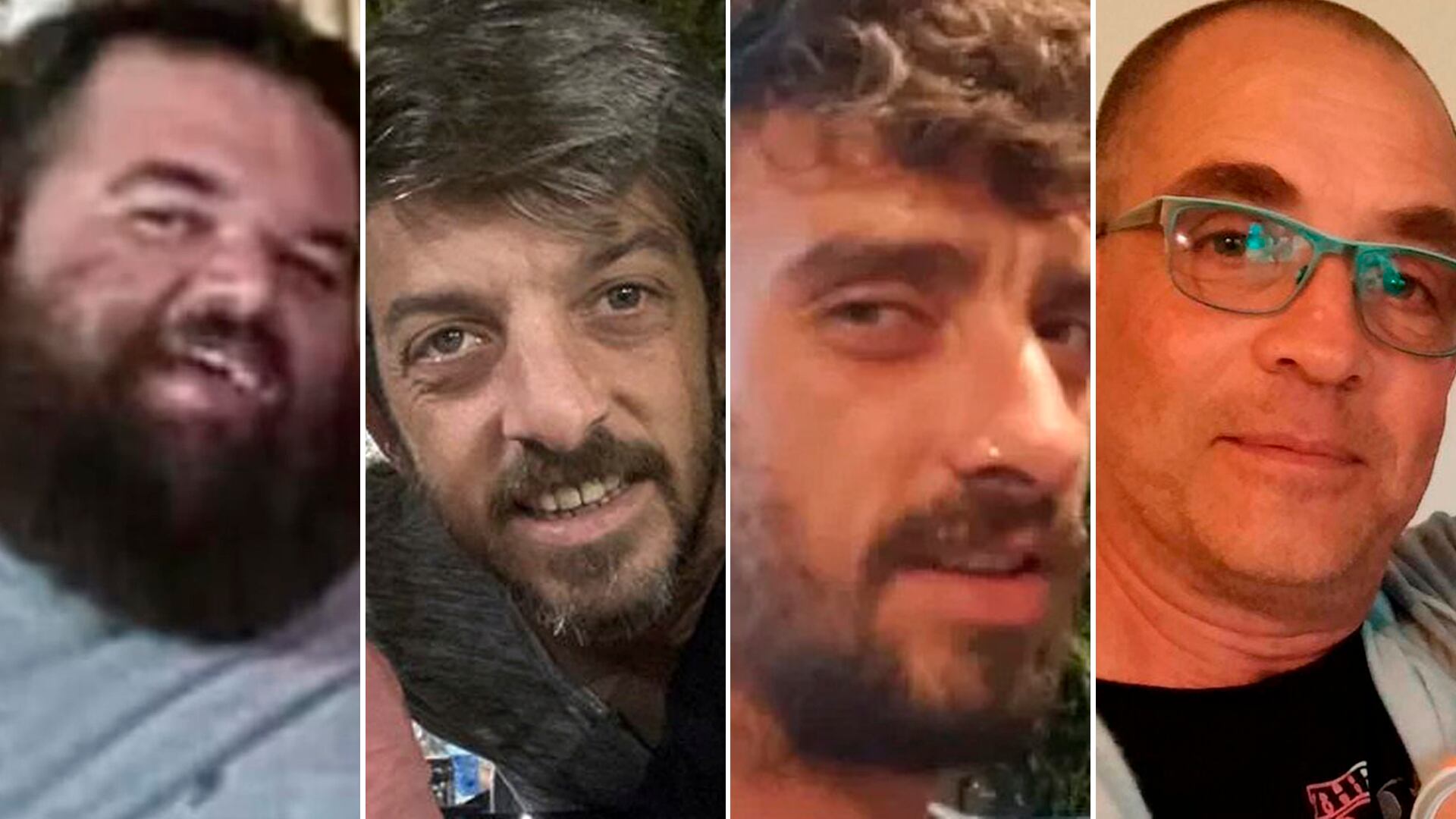 Eitan Horn, Ariel Cunio, David Cunio y Lior Rudaeff, los cuatro argentinos secuestrados por Hamas en Gaza