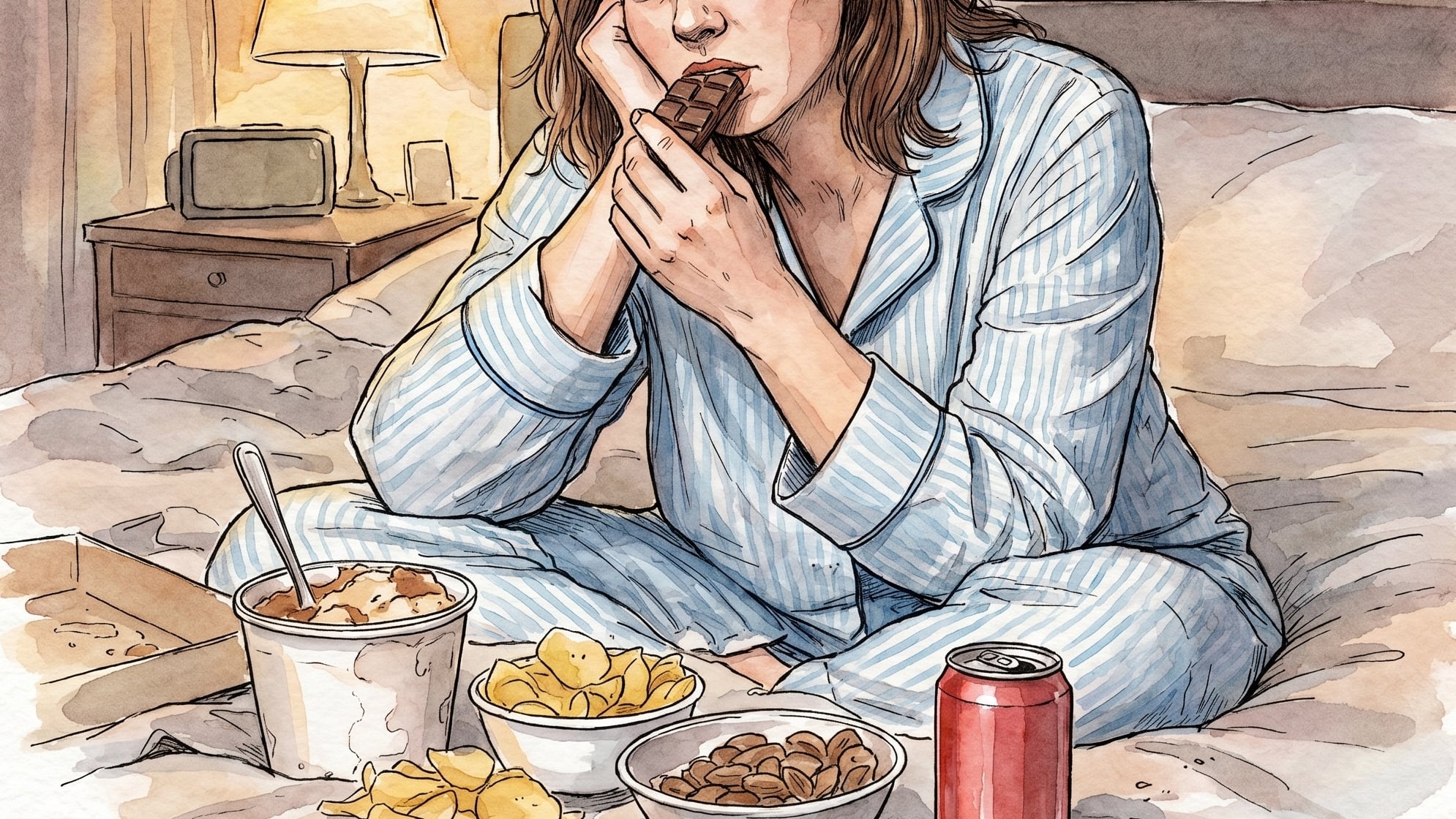 Comer tarde en la noche altera el ritmo circadiano del hígado y reduce la eficiencia metabólica. (Imagen Ilustrativa Infobae)