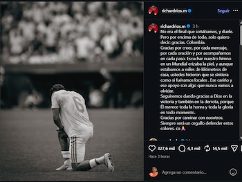 El volante del Benfica de Portugal se pronunció luego de la eliminación del Mundial 2026, y con la polémica por James Rodríguez-crédito @richardrios.m/Instagram