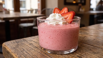Receta de mousse de frutillas con crema de leche, rápida y fácil