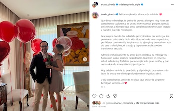 Ana Lucía Pineda disfrutó junto a Abelardo de la Espriella de la celebración de su cumpleaños número 48 - crédito @analu_pineda/IG