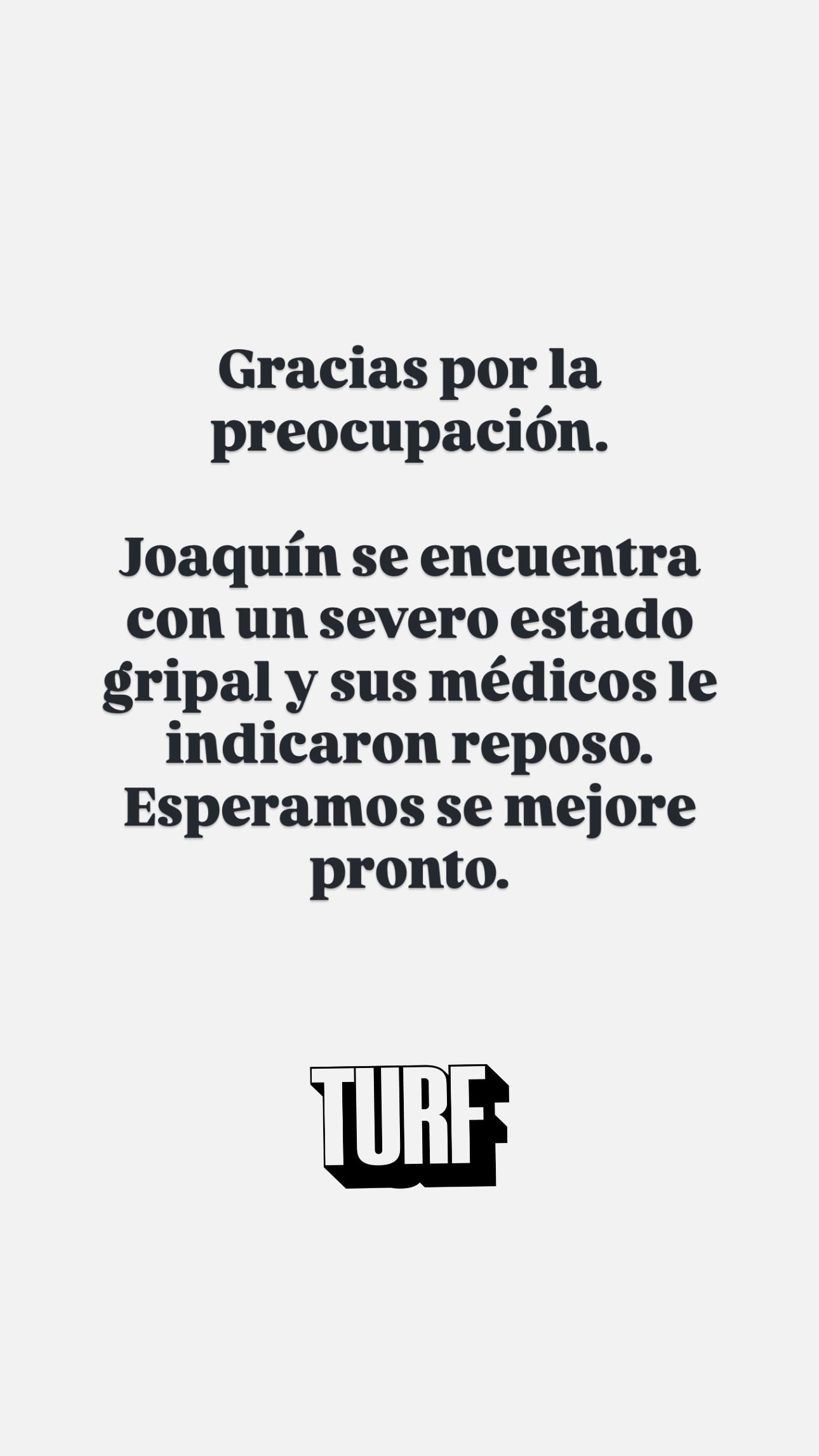Los dos comunicados de la banda sobre la suspensión de los próximos shows y la severa gripe que sufre su cantante, Joaquín Levinton