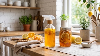 Cómo hacer un limpiador casero con cáscaras de limón y naranja para perfumar tu hogar